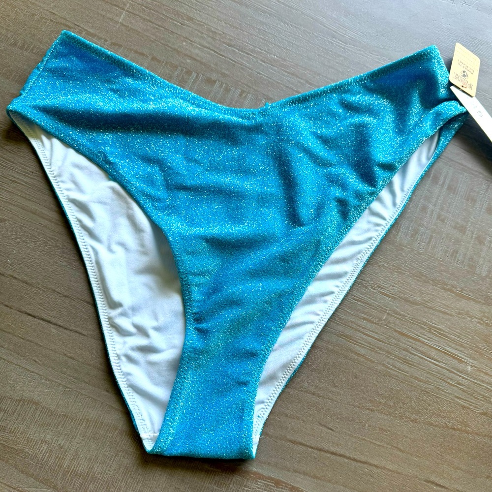 Victoria’s Secret shimmer swim bottom, NWT, medium